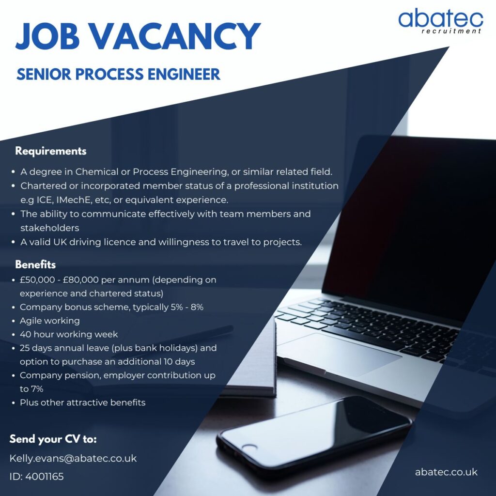 Senior Process Engineer Job Vacancy