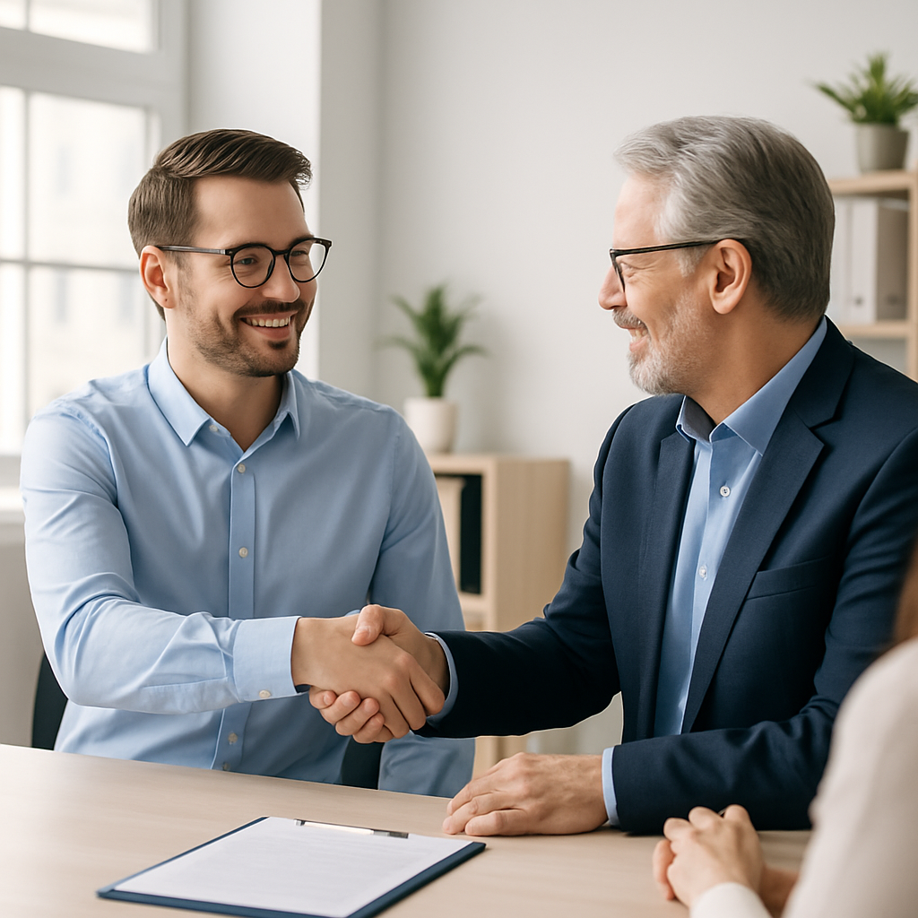 Professional handshake between two business leaders symbolising flexible workforce partnerships and future-proofing strategies